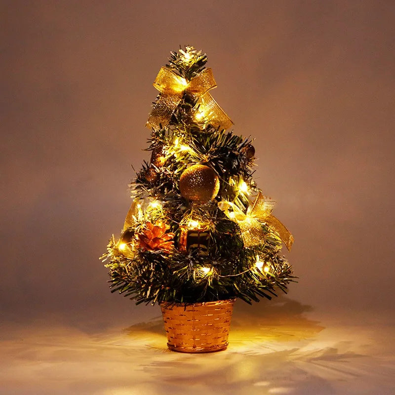 Mini Metallic Christmas Trees - 20–40 cm - Lit or Unlit