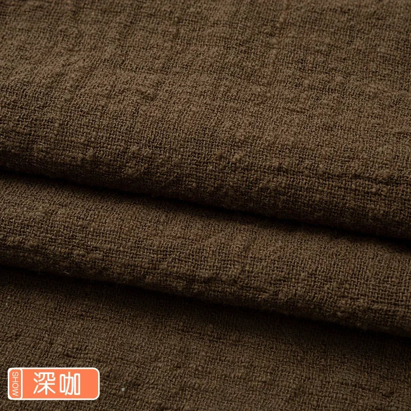 Soft Thin Linen Cotton Fabric Solid Color Organic Material Pure Natural Flax For Sewing Handmade Clothes Patchwork Fabric