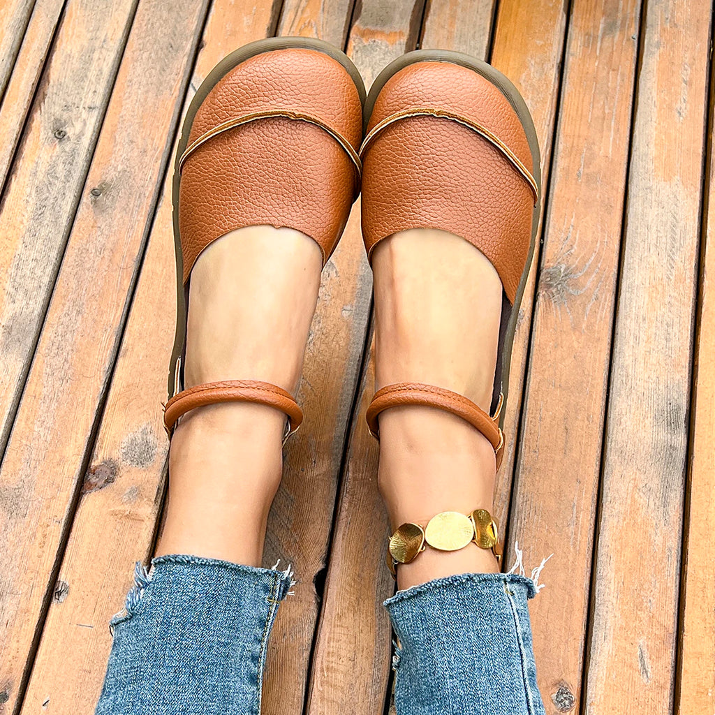 Women's head-to-toe flat sandals, summer new style retro wedge-style casual soft-soled mother's shoes, large size women's shoes