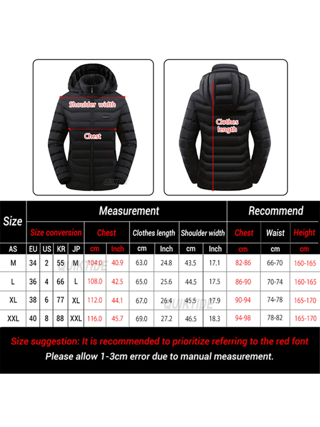 Women Smart Heating Jacket - Up to 21 Zones