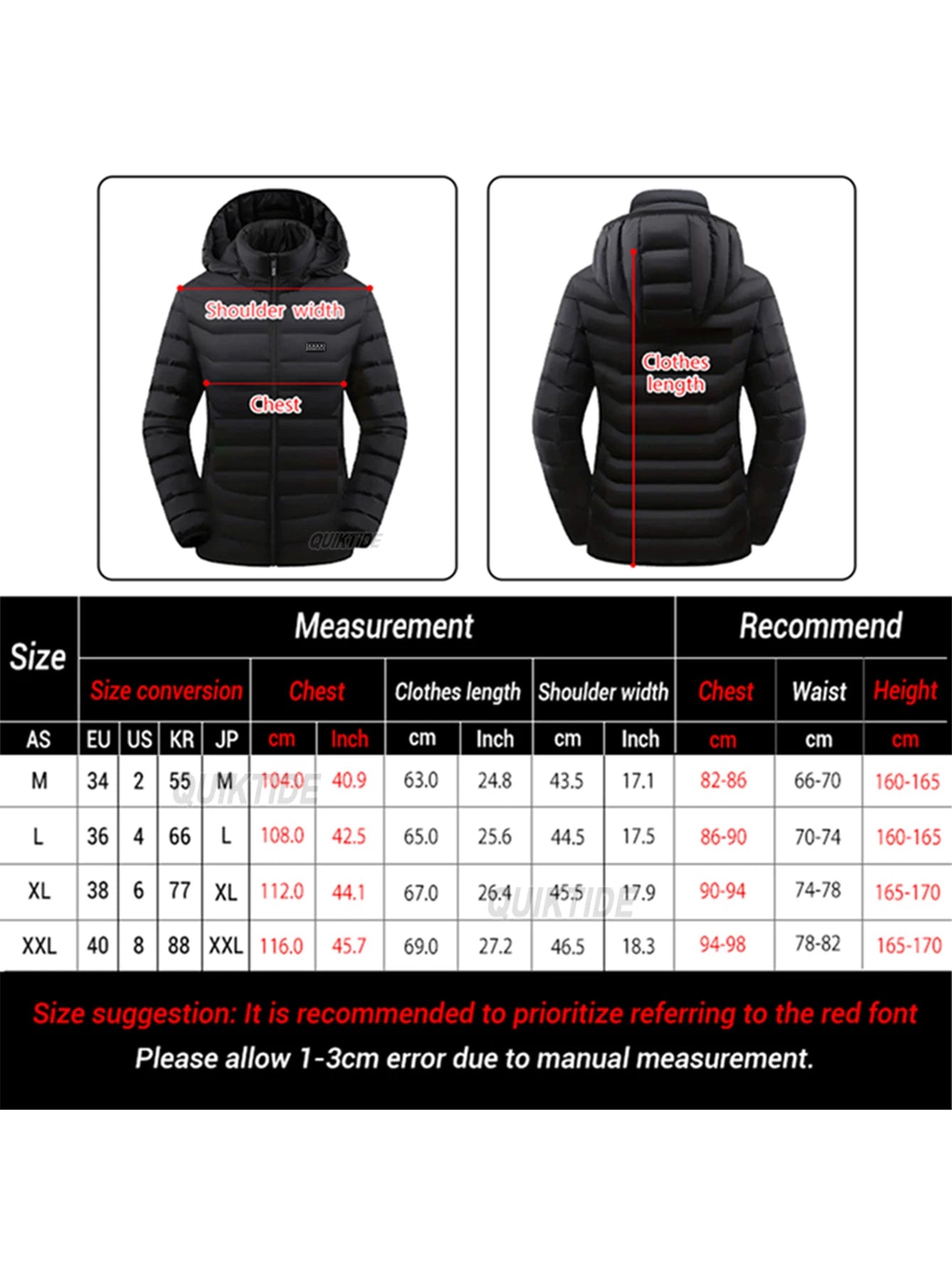 Women Smart Heating Jacket - Up to 21 Zones