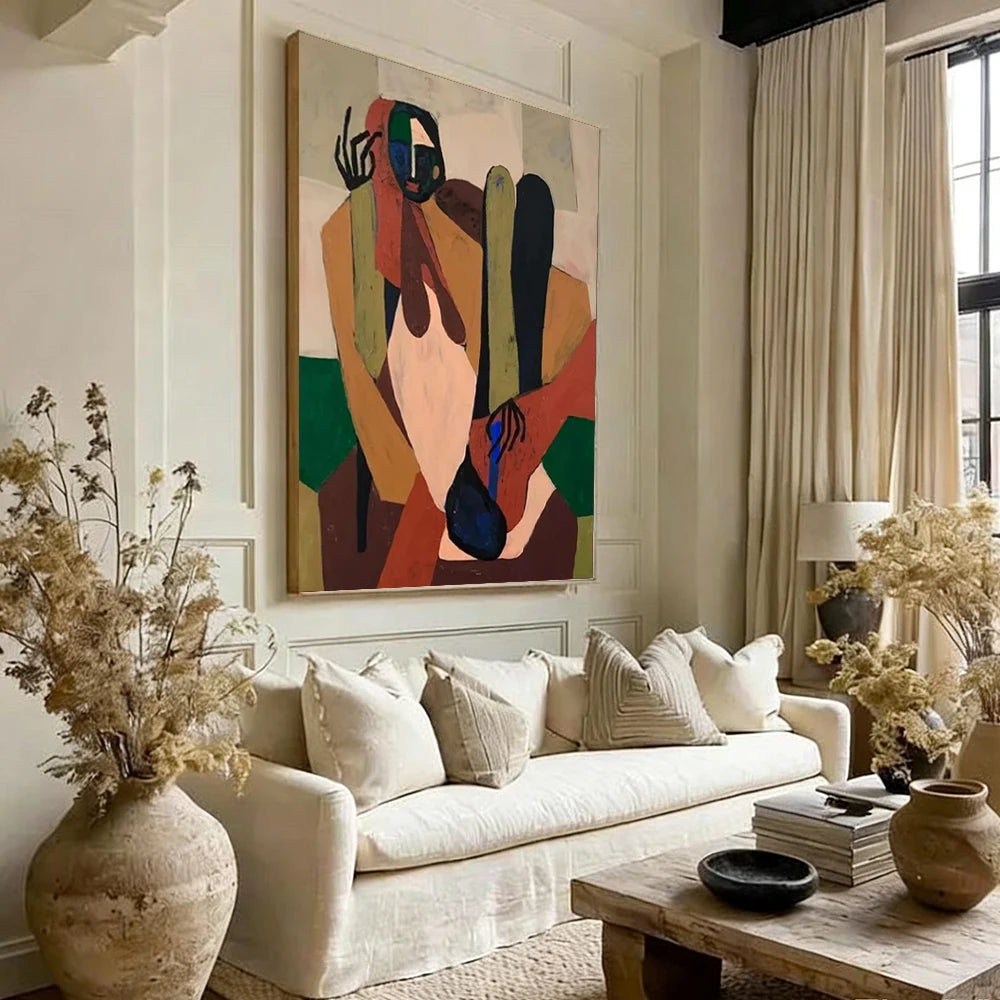 Bimoyear Abstract Figure Painting - Hand Painted Canvas - Modern Expression