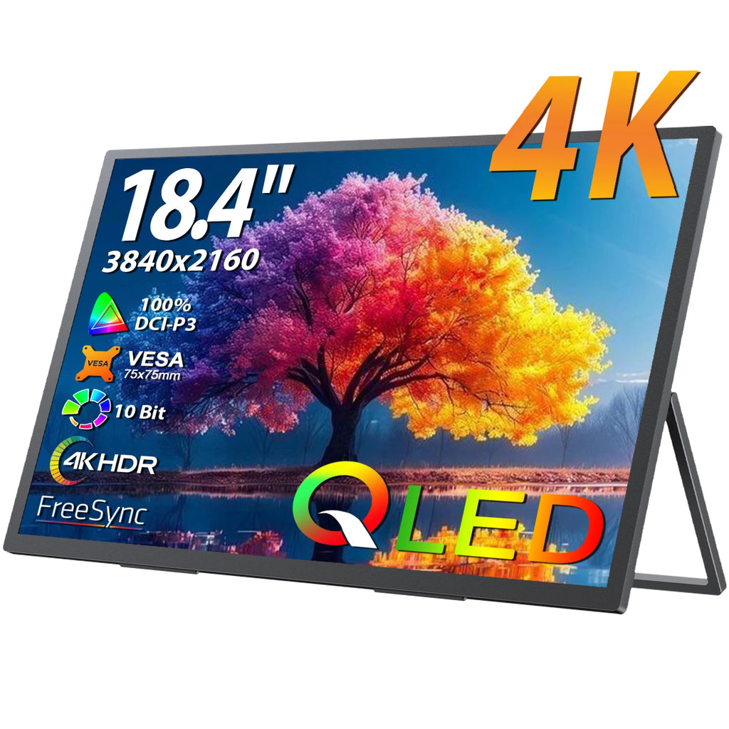 UPERFECT 18.4" 4K QLED Portable Monitor - Ultra-Slim Gaming Display