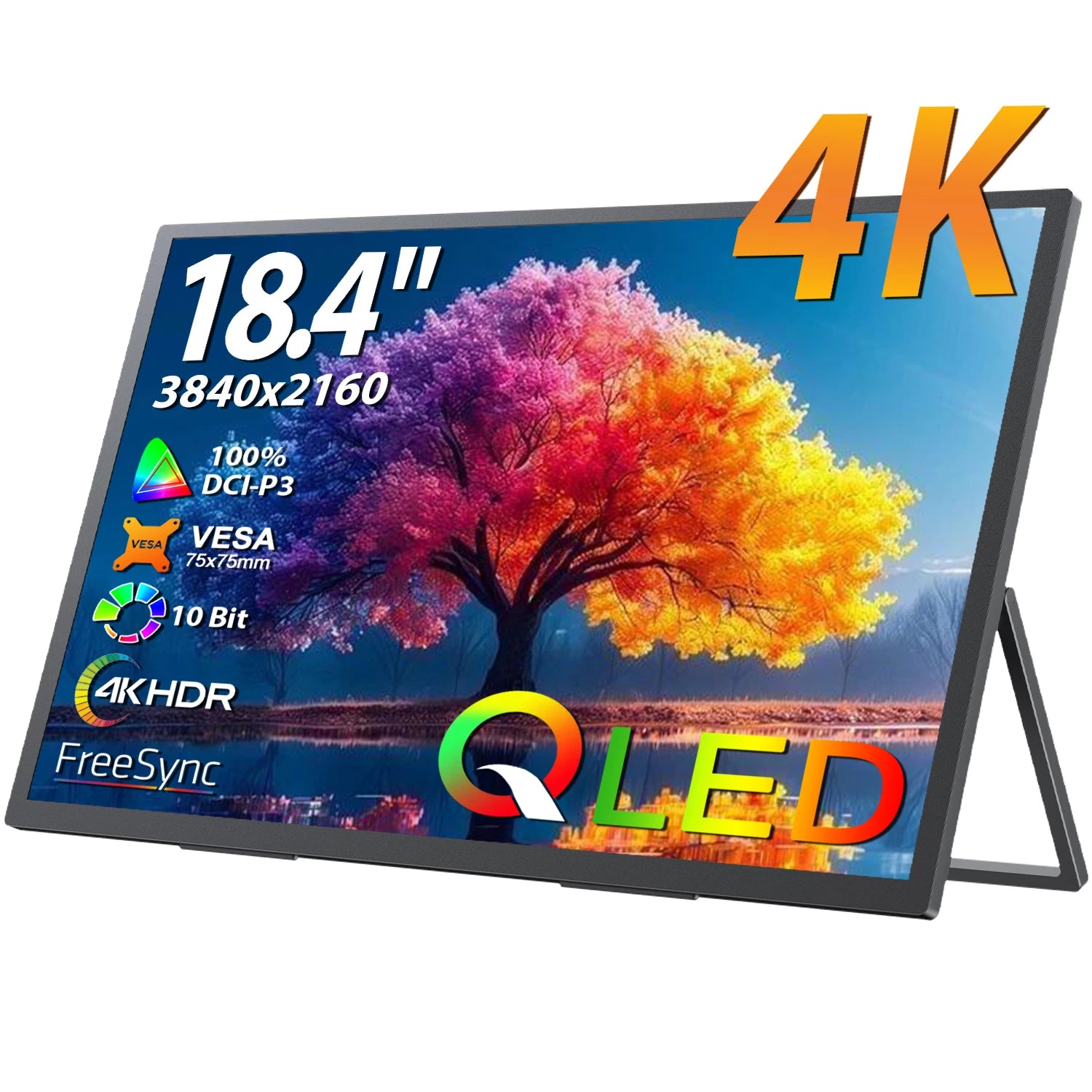 UPERFECT 18.4" 4K QLED Portable Monitor - Ultra-Slim Gaming Display