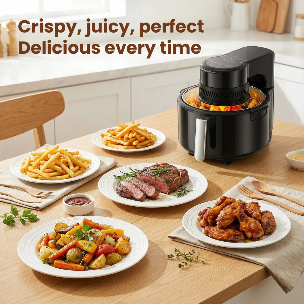 5L Air Fryer – Viewing Window LED Light 1200W Digital 8 Presets