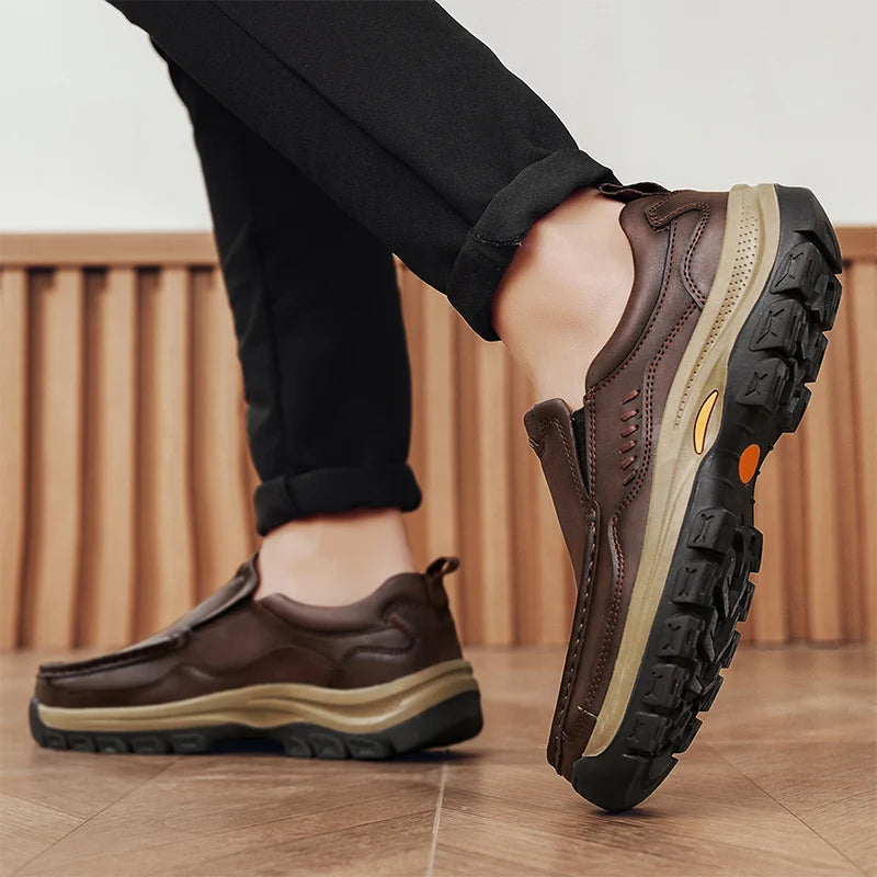 SLIPSTREAM - Men's Genuine Leather Slip-On Business Flats - Effortless Every Day