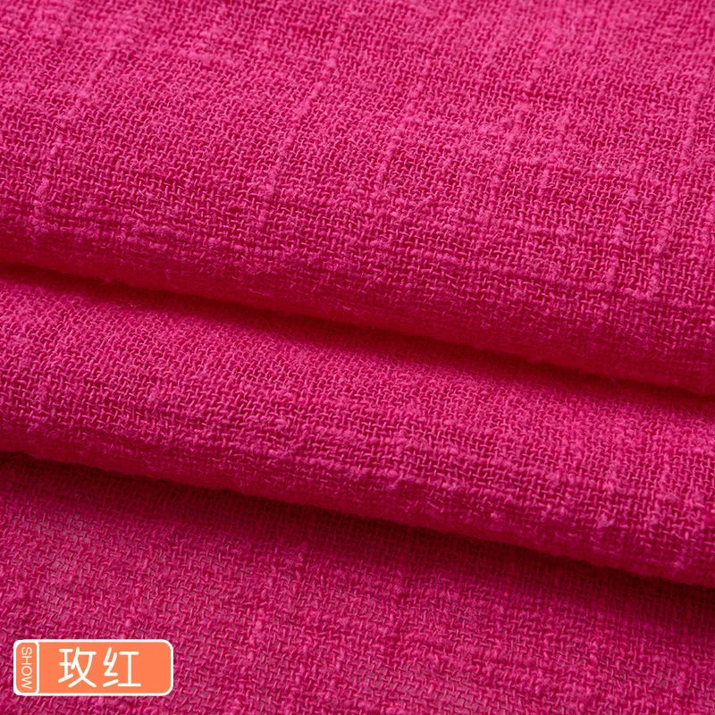Soft Thin Linen Cotton Fabric Solid Color Organic Material Pure Natural Flax For Sewing Handmade Clothes Patchwork Fabric