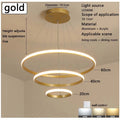 Modern Pendant Chandelier – Gold/White/Black, Dining & Bedroom
