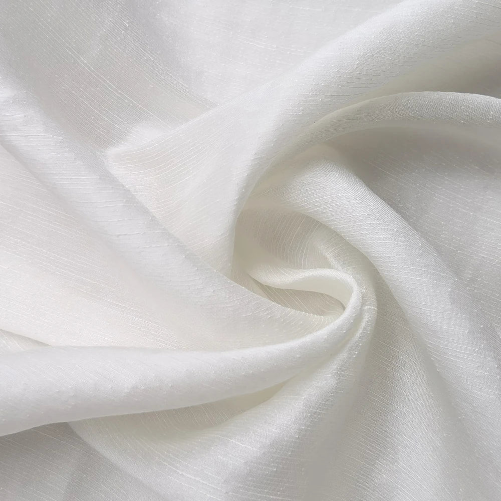 Mulberry Silk Linen 45'' Wide By Meters Natural White Silk Flax Fabric Slubbed