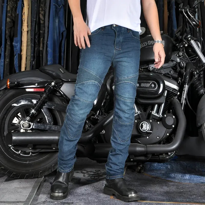 ROAD ARMOR - Men's Motorcycle Riding Jeans - CE Knee & Hip Pads, All-Season