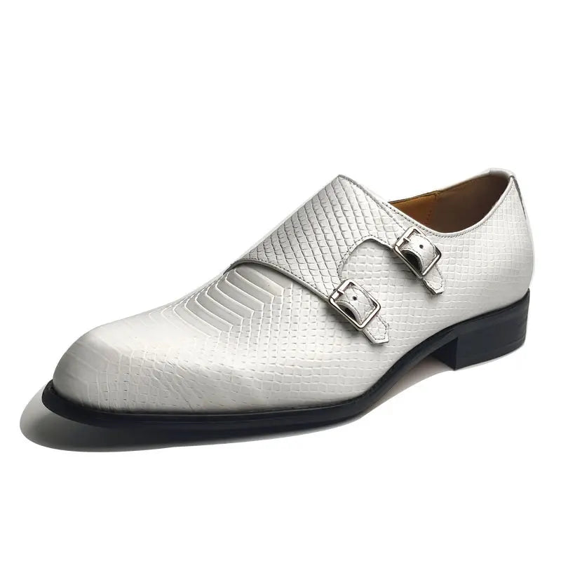 MONK FORMAL - Men's Genuine Leather Monk Strap Oxford Shoes - Business Formal
