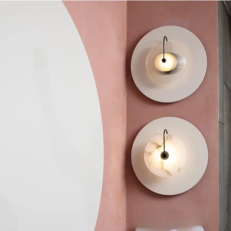 Nordic Marble Moon Wall Sconce