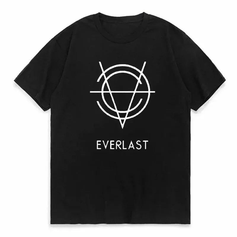 EVERLAST BOXING Logo T-shirt and Women's Round Neck Printed Summer T-shirt Harajuku Street Fashion Top