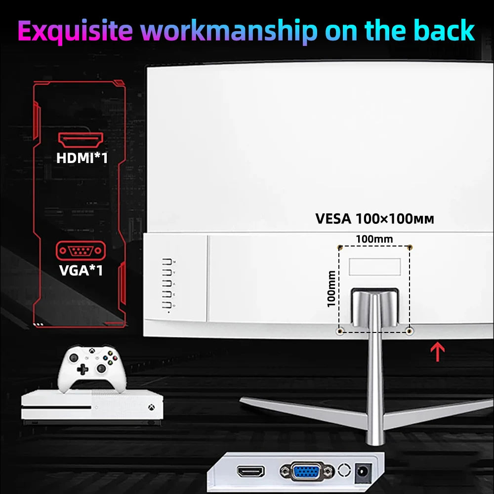 24" Curved 100Hz Gaming Monitor - FHD 1080P Immersive Display