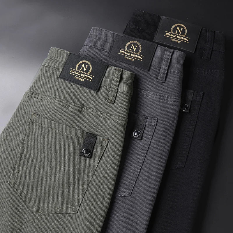CLEAN CUT - Men's Slim Cotton Casual Pants - 3 Colors, Waist 28–38