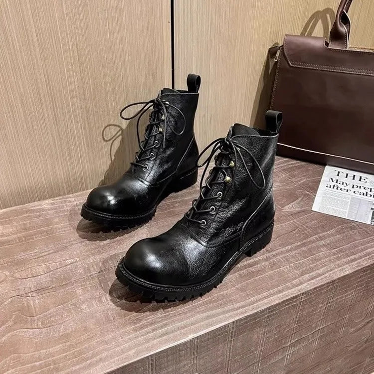 IRON RIDGE - High-Top Cowhide Leather Ankle Boots - Built For The Long Haul
