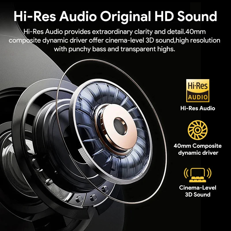 QCY H3 ANC Wireless Headphones BT 5.4 Hi-Res 43dB