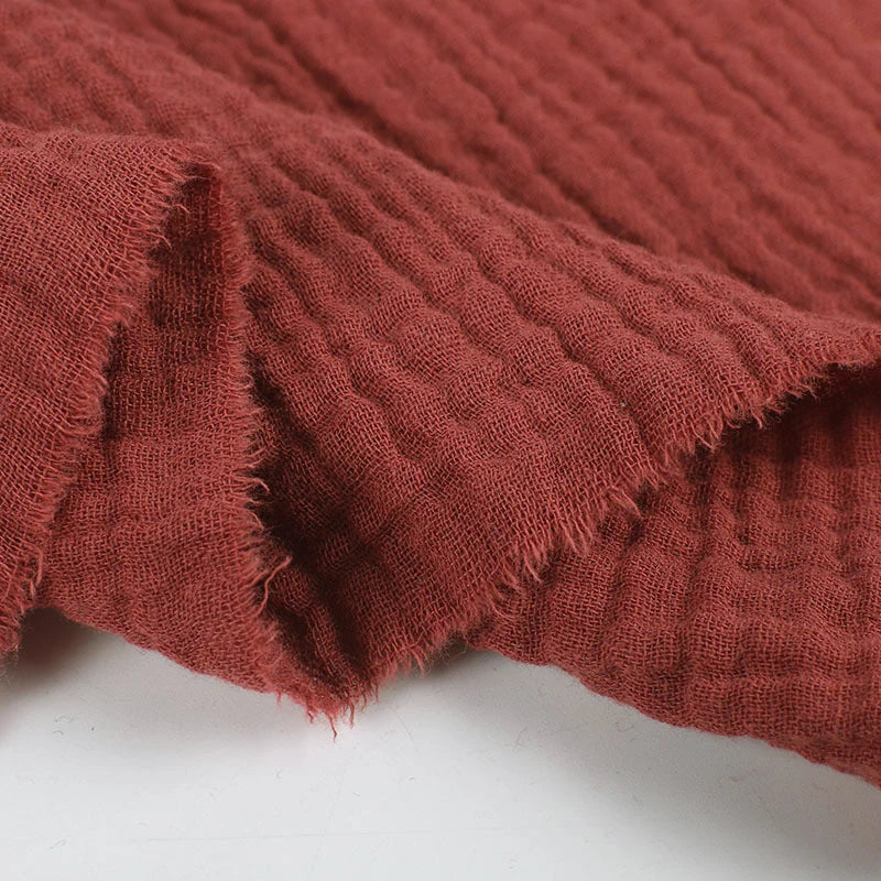 Double Gauze Cotton Muslin Fabric by the Meter for DIY Craft & Sewing Material Like Dress Towel Cheesecloth Table Runner Fabrics