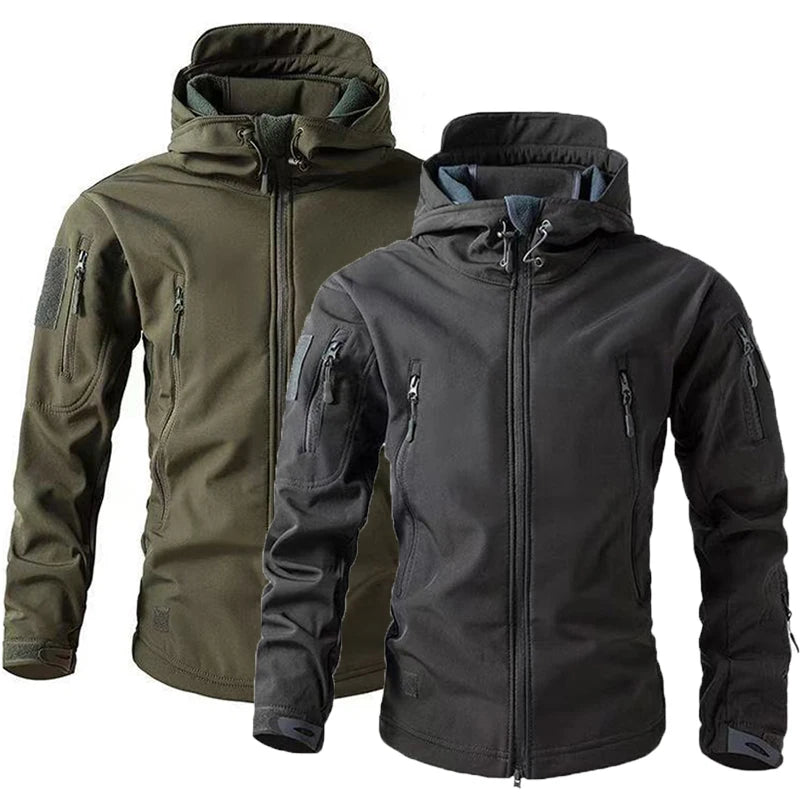 TRAIL GUARD - Men's Softshell Fleece Cargo Jacket - Waterproof, 5 Colors, S-5XL