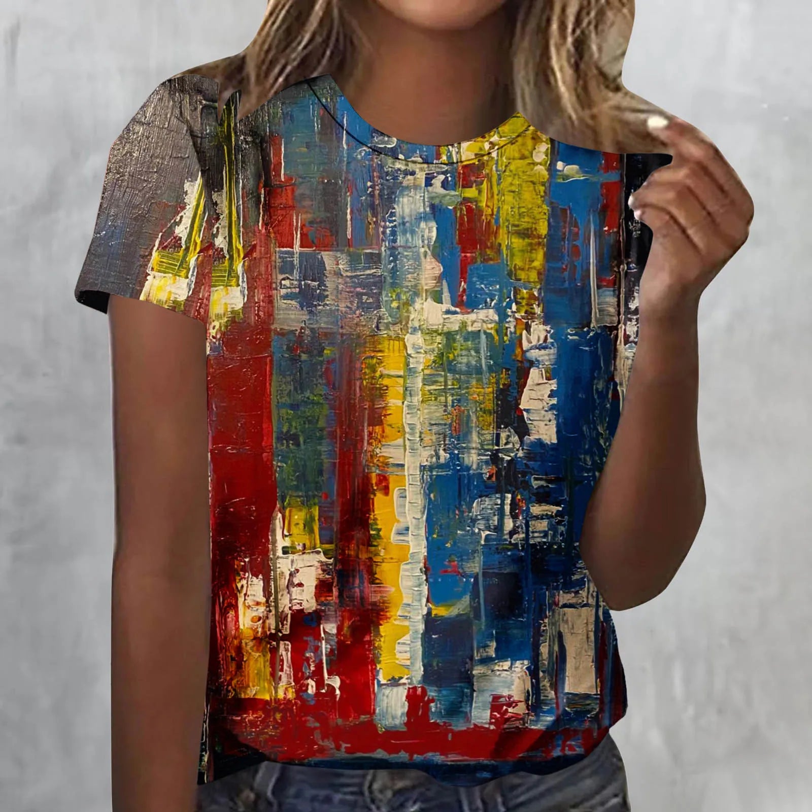 Vintage Oil Painting 3D Print T-Shirts Women Casual O-Neck Short Sleeve T Shirt Harajuku Tees Streetwear Y2k Top Female Clothing