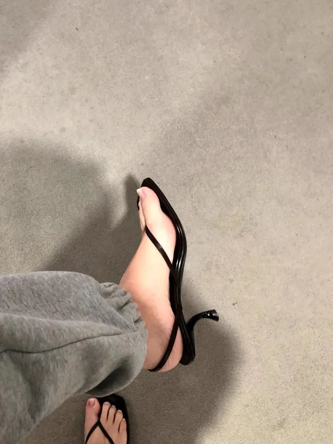 Retro Square Toe Clip Toe Sandals Kitten Heel Back Strap Brown Solid Concise French Style Sexy Fashion Women's Shoes Summer Casual