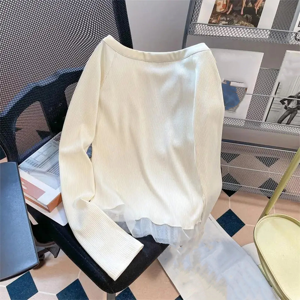 Women Y2K Graphic Long Sleeve Top Off Shoulder Music Score Tee Shirt Aesthetic Fairy Grunge T-Shirt 2025 Fall Streetwear