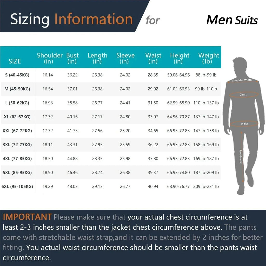 SUIT SET - 3-Piece & 2-Piece Men's Formal Suit - Dress Sharp, Stand Out