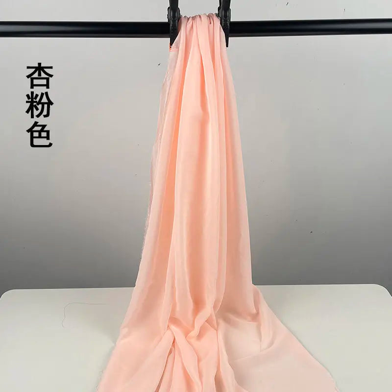 100D CHIFFON FABRIC BY THE METER - Soft Woven Sheer, 55 Colors - Make It Yours