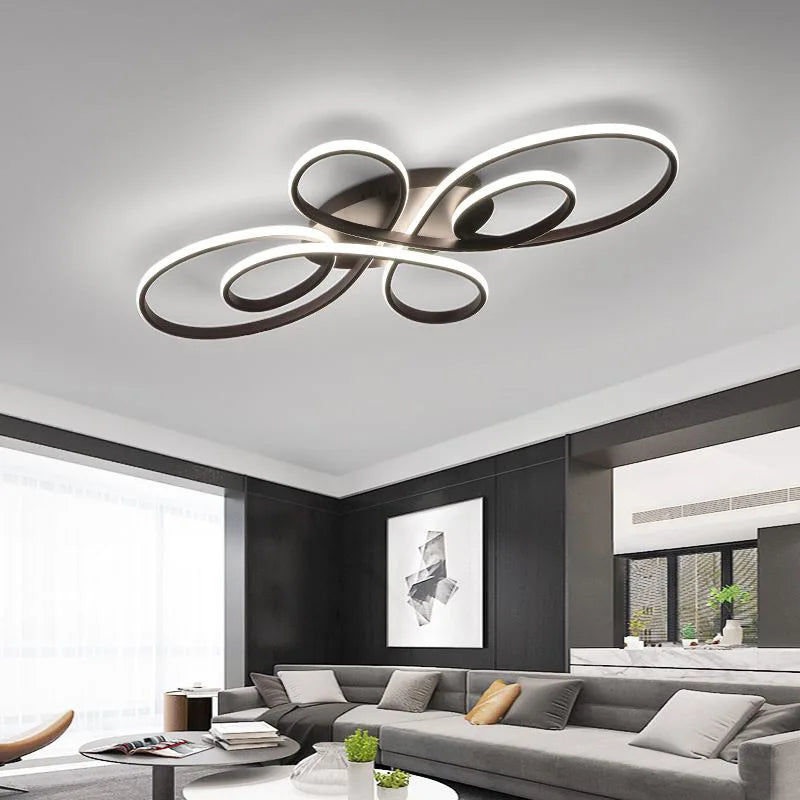 Modern LED Ceiling Light 66x40cm – Dimmable, Remote Option