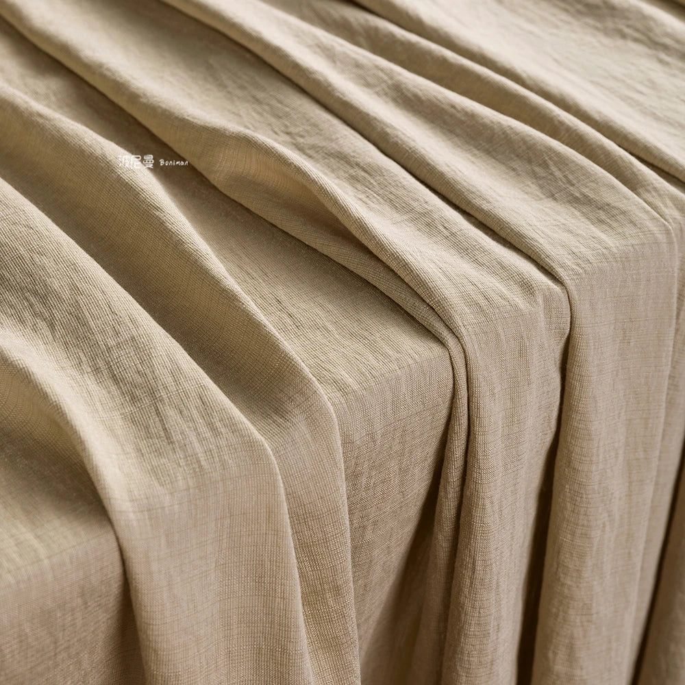 WASHED BAMBOO TEXTURE FABRIC - Soft Rayon Blend, 150cm Wide, 16 Colors - Light Touch