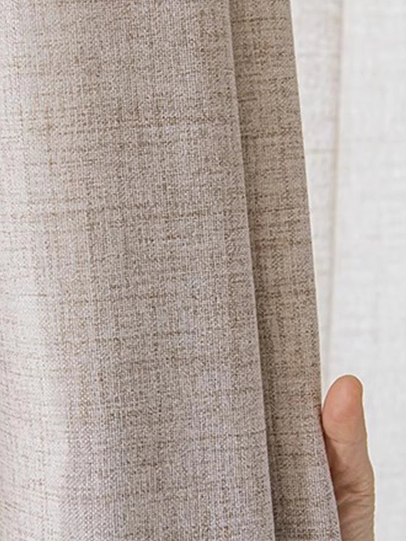 NATURAL LINEN-LOOK SHEER CURTAINS - Gauze Voile Panel, 4 Headings - Soft Windows, Quiet Spaces
