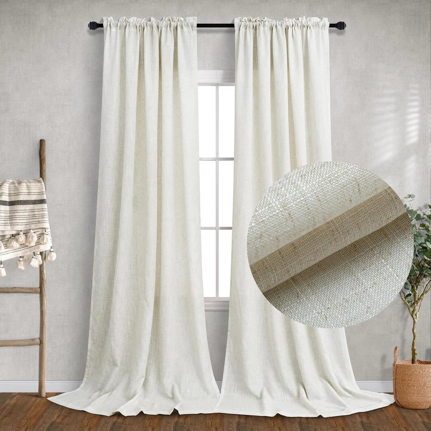 310CM Height Custom Made Sheer Curtain Modern Bedroom Living Room Tulle Curtains Faux Linen For Window Curtain Drapes