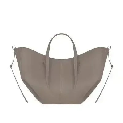 Luxury Cowhide Handbag for Women – Large Capacity Tote, Trendy Pleated Shoulder Bag for Work – Includes Wallet & Clutch
