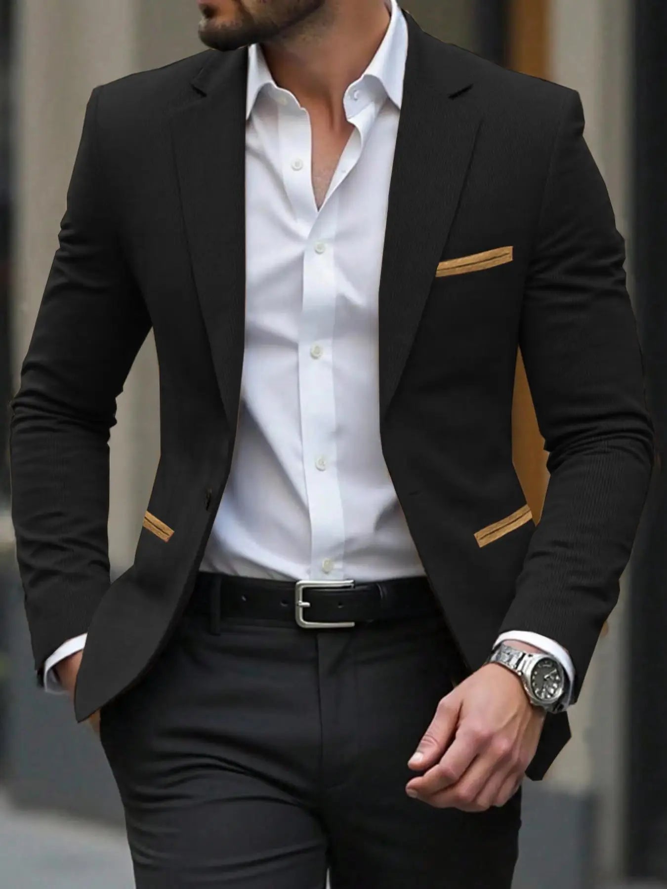 CORD AUTHORITY - Men's Corduroy Blazer - Single Breasted Business Casual