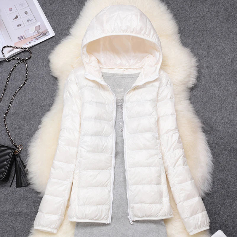 Ultra Light Hooded Puffer Jacket - 15 Colors Plus Size