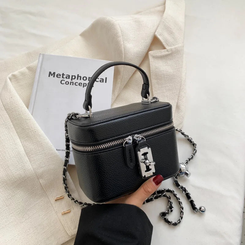 Mini Box Handbag - Chain Crossbody Shoulder Bag