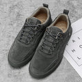 TRAIL CRAFT - Men's Suede Leather Walking Sneakers - Breathable Handmade Casual Shoes, Sizes 38-47