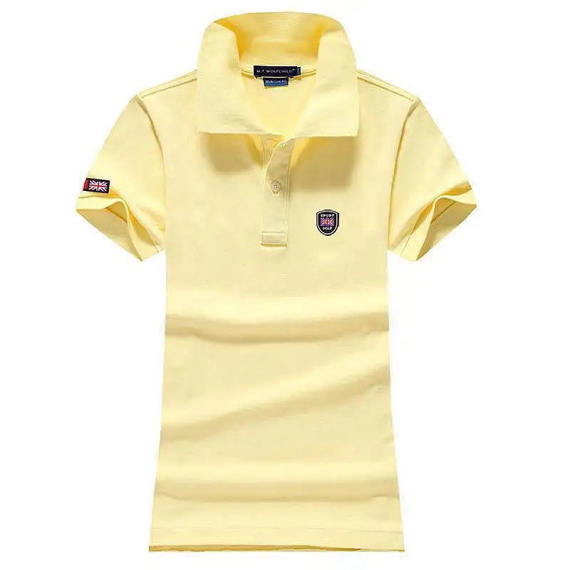 Fashion Clothing Polos Femme Summer Womens Polo Neck Shirt Short Sleeve Lapel Womens Tees Casual Sportwear Cotton Ladies Tops