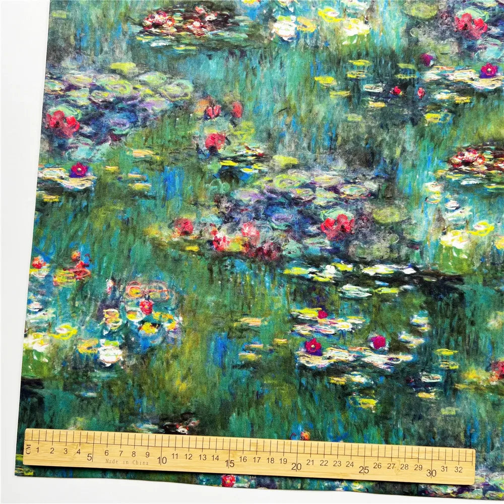 OIL PAINTING PRINT COTTON FABRIC - 105cm Wide, 20 Designs - Craft Canvas