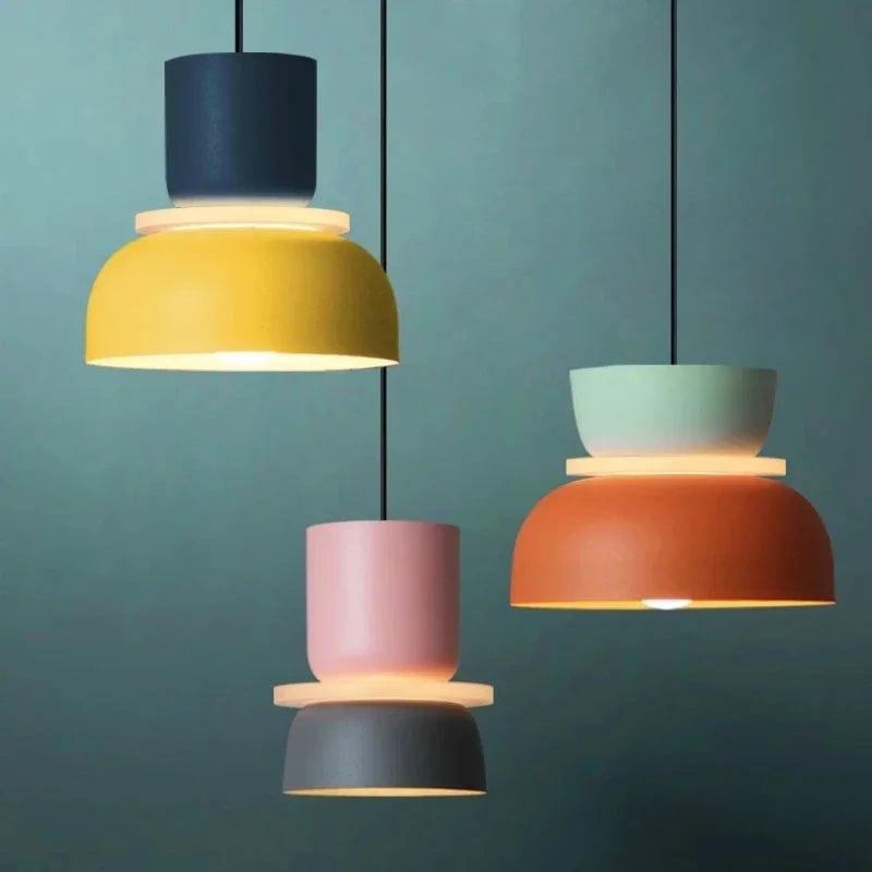 Macaron Pendant Lamp – Nordic, Multi-Color, S/M/L