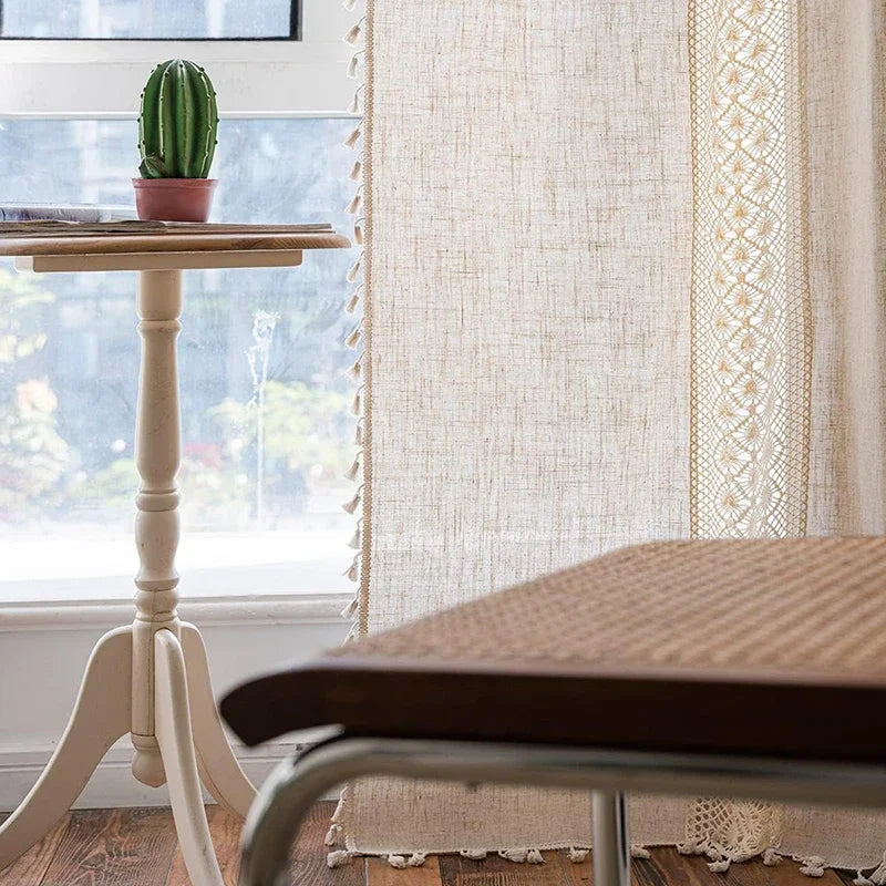 TIE-UP VALANCE CURTAIN - 8 Styles, Rod Pocket, 150cm Wide - Still Rooms