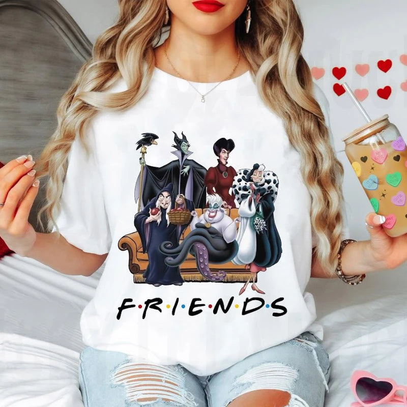 Vintage Villain Friends Shirt, Bad Witches Villains T-shirt, Disney Maleficent Evil Queen Ursula Cruella Tee, Disney Girl