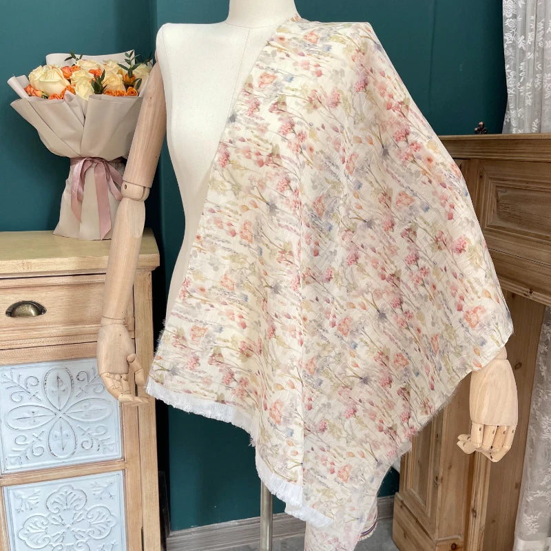 DARK JACQUARD LINEN TENCEL FABRIC - Printed Pattern, 150cm Wide - Bold Texture