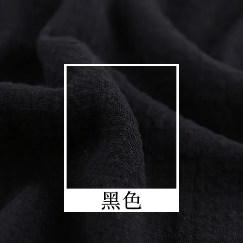 SLUB COTTON LINEN CREPE FABRIC - 135cm Wide, 26 Solid Colours - Everyday Sewing