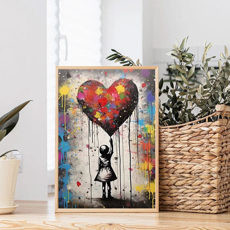 BANKSY BALLOON CANVAS PRINT - Unframed - Pop Art Decor