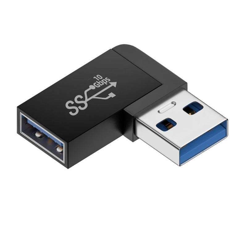 90 Degree USB 3.0 Male to Female Right Angle Extension Adapter USB Upward Elbow Adapter 10Gbps For Laptop PC Connector Converter