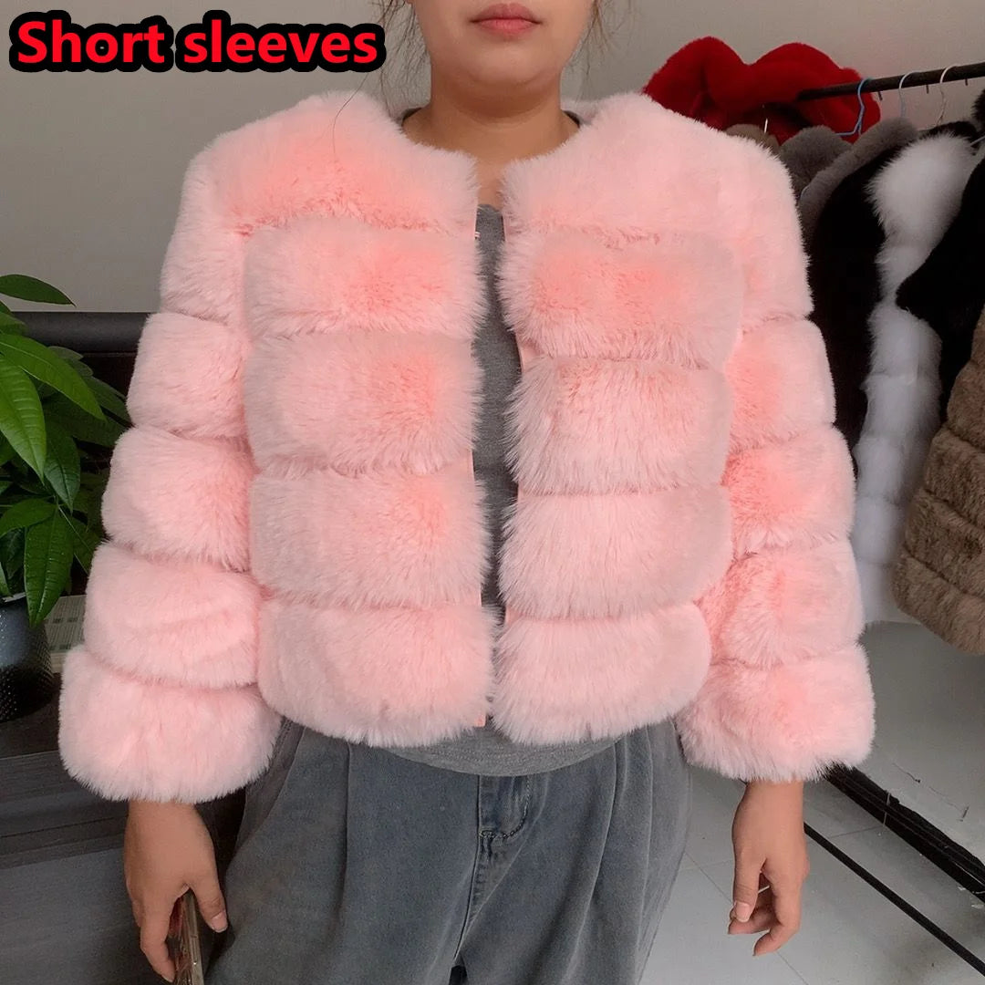 Velvet Hour - Faux-Fur Jacket - Colour After Dark