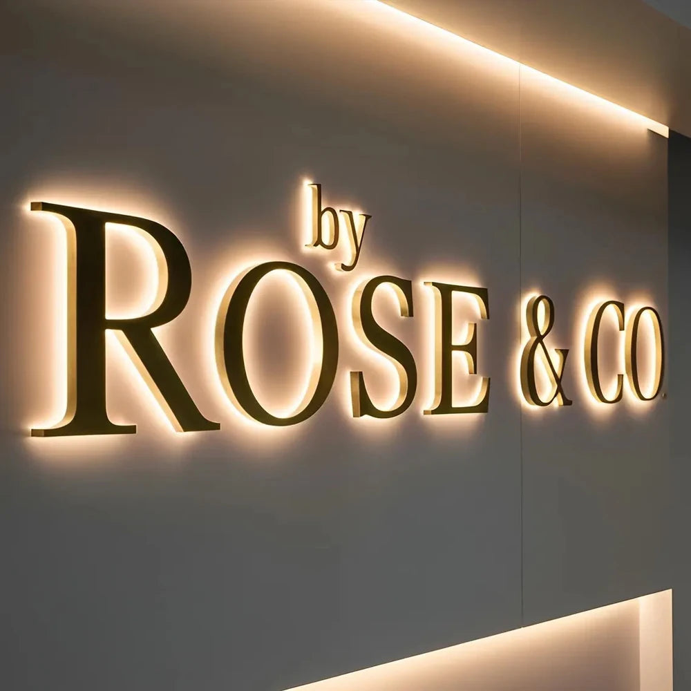 Custom LED Letter Sign - Backlit Metal - Business Style