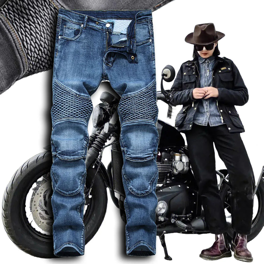 2025 New Motopants Leisure Jeans Pants for Motorcycle Off-road Riding Pants Design Zipper Protected Motocross Pants