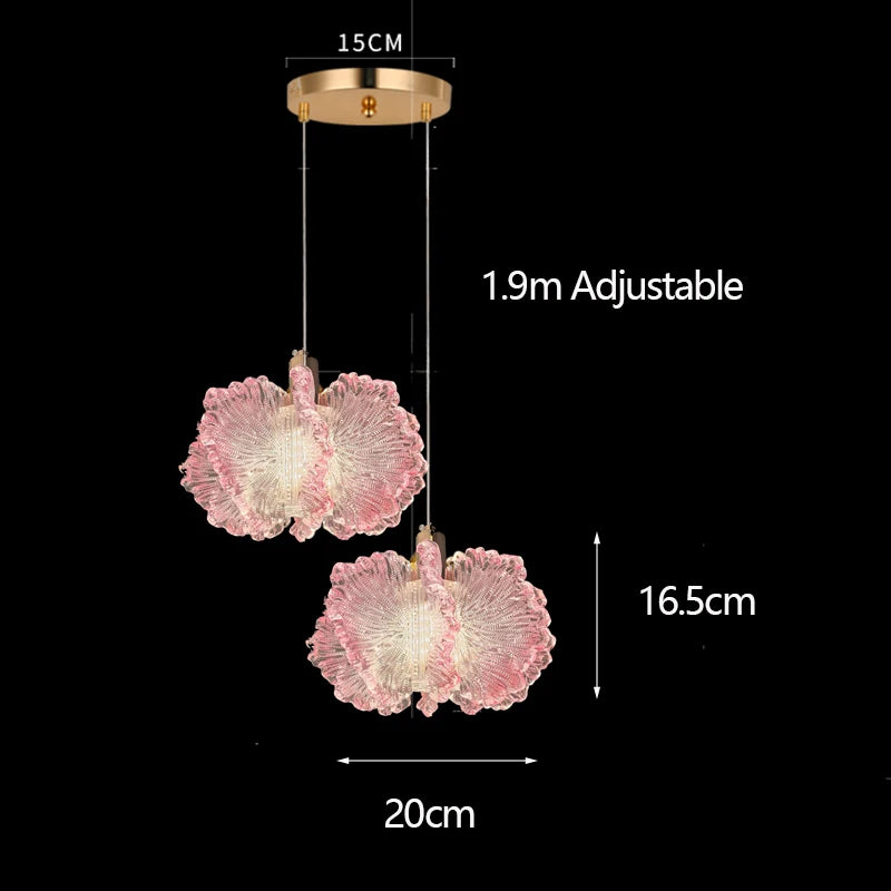 Acrylic Flower Pendant Light – French Cream, 1/2/3 Heads
